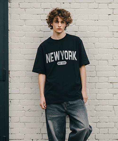 CRISCELO New York Old School T-Shirt Wt_Black 20S Oversized Fit