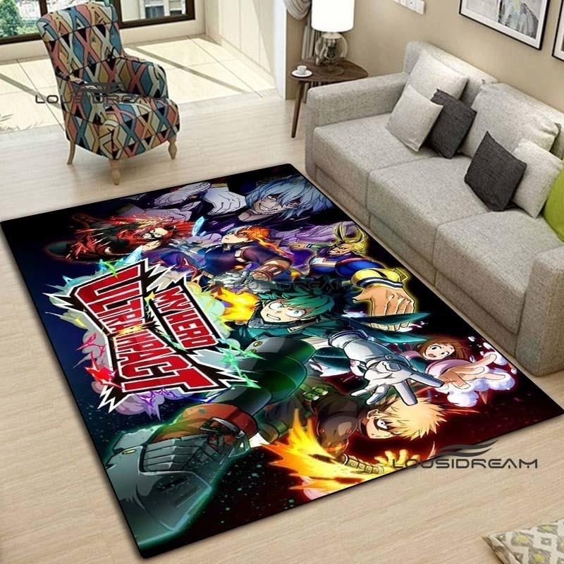 My Hero Academia Anime Koberec a kobereček Móda Domů Kreslený Dekorace Koberec obývací pokoj Ložnice Oblast Koberec pracovna Veranda podložka u postele