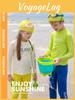 Sun Fluorescent Dopamine Teen Green Protection Quickdry Long Sleeve Swimsuit