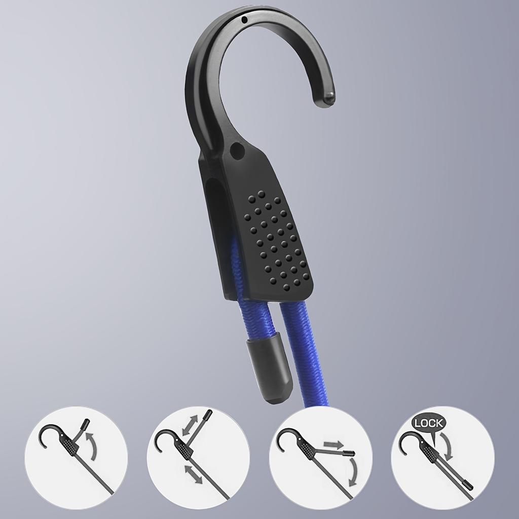 1.5m Elastic Strap Adjustable Tension Belt Car Clothesline Hook Cargo Luggage Lashing Buckle Rope for Motorcycle Travel
