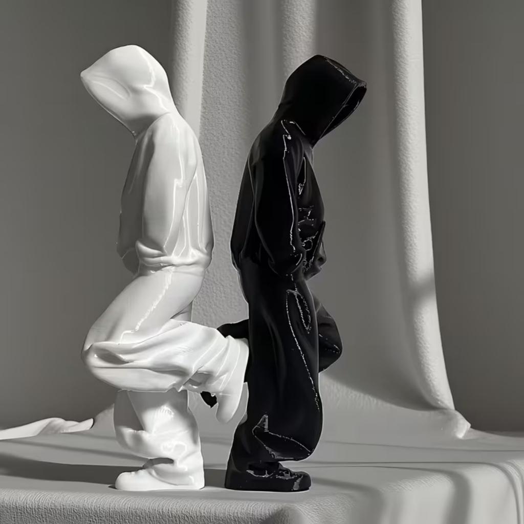 Faceless Thinker Figurine - Desktop Sculpture Statue for Home Decor, Abstract Collectible
