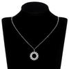 Ebay Olive Leaf Pendant, Copper Inlaid Horse Eye Zircon Circle Necklace Collarbone Chain