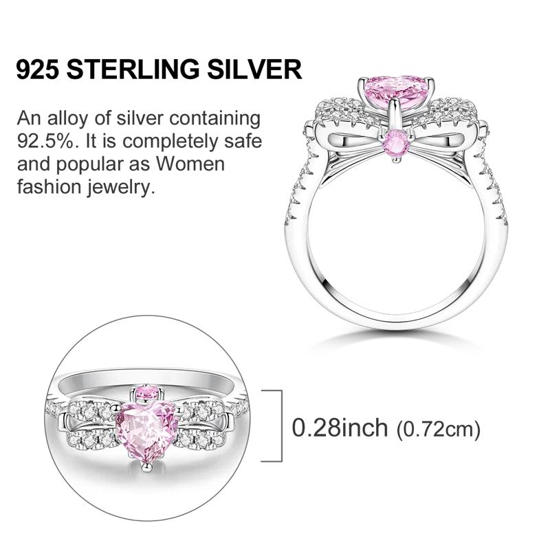 Original 925 Silver Shine Zircon Wedding Ring Simple Ring for Women Love Fashion Stackable Rings Popular Anniversary Jewelry