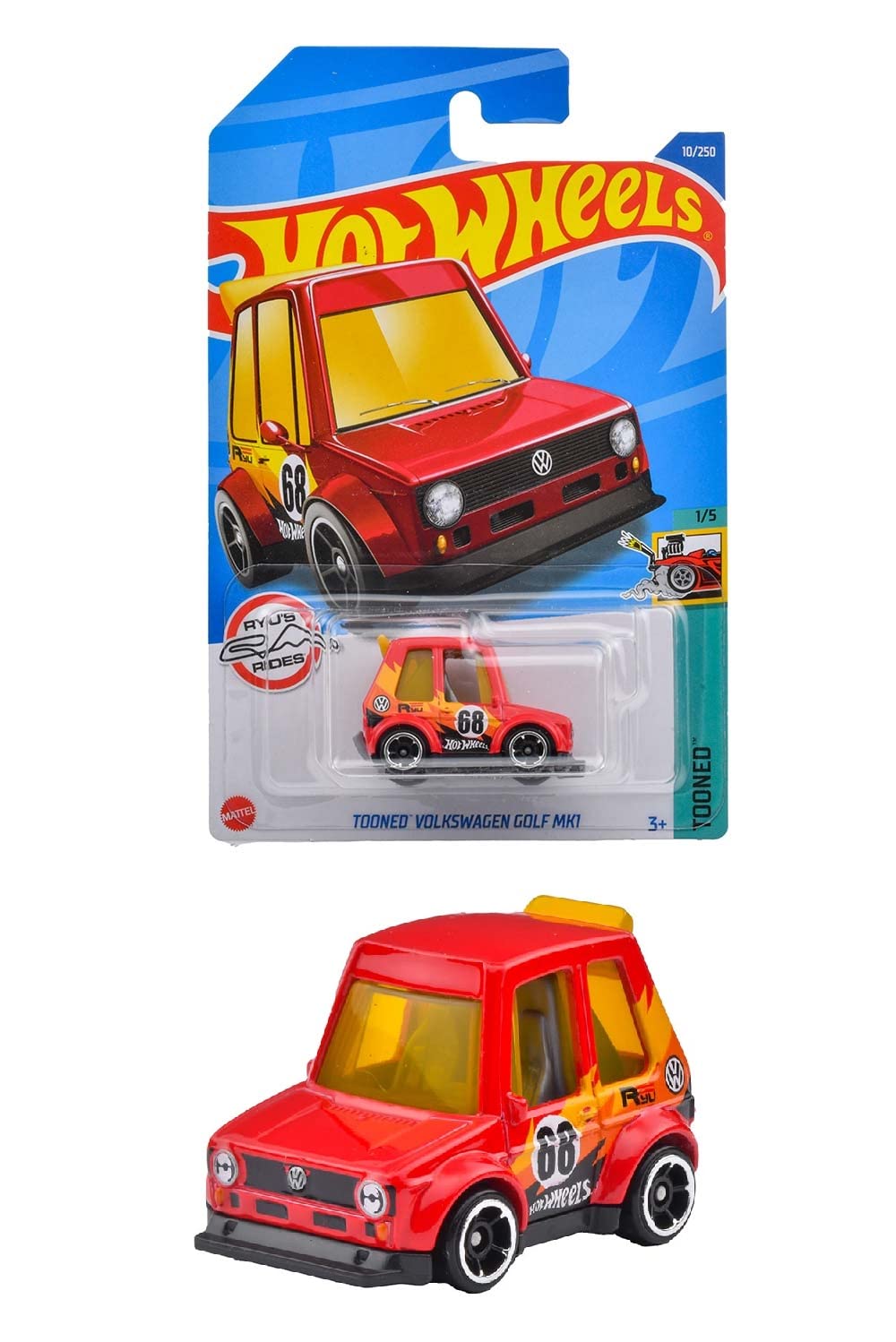 

Hot Wheels Базовая машинка Тюнингованный Volkswagen Golf MK1 3 и HHF03 [Возраст от]