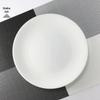 Elegant Pure White Ceramic Round Dinner Plate