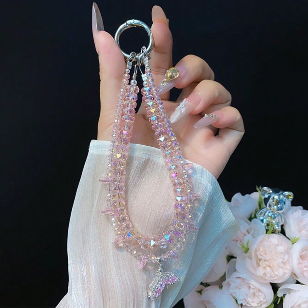 Crystal Mobile Phone Chain Pendant, High-end Mermaid Zircon Pendant, Pendant, Mobile Phone Chain.