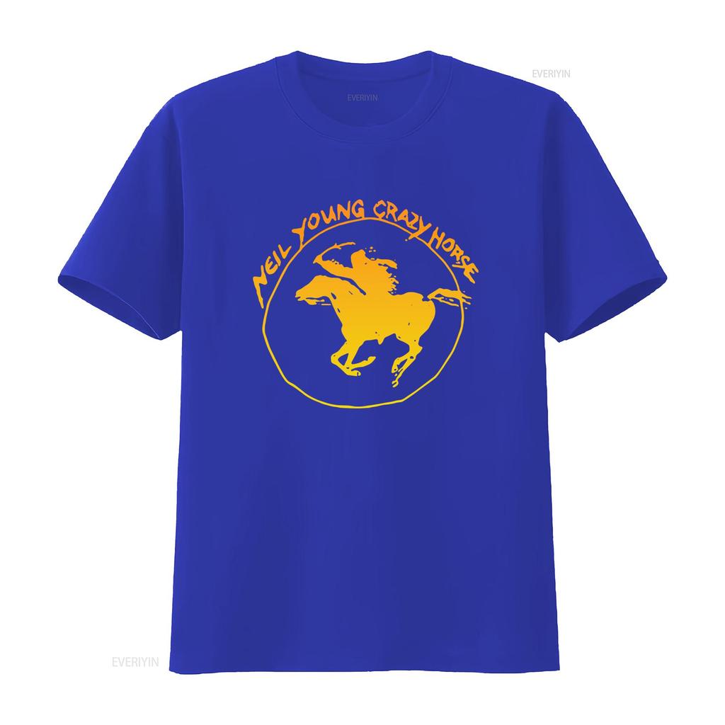 Neil Young Crazy Horse Mens T Shirt S 5XL Long or s Rock Band  vintage Washed Casual fashion Stretched Breathable Slightly