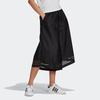 Adidas Originals Three Stripes 3/4 Pants Transparent Wide Leg Casual Pants Women Pants Black GN3180