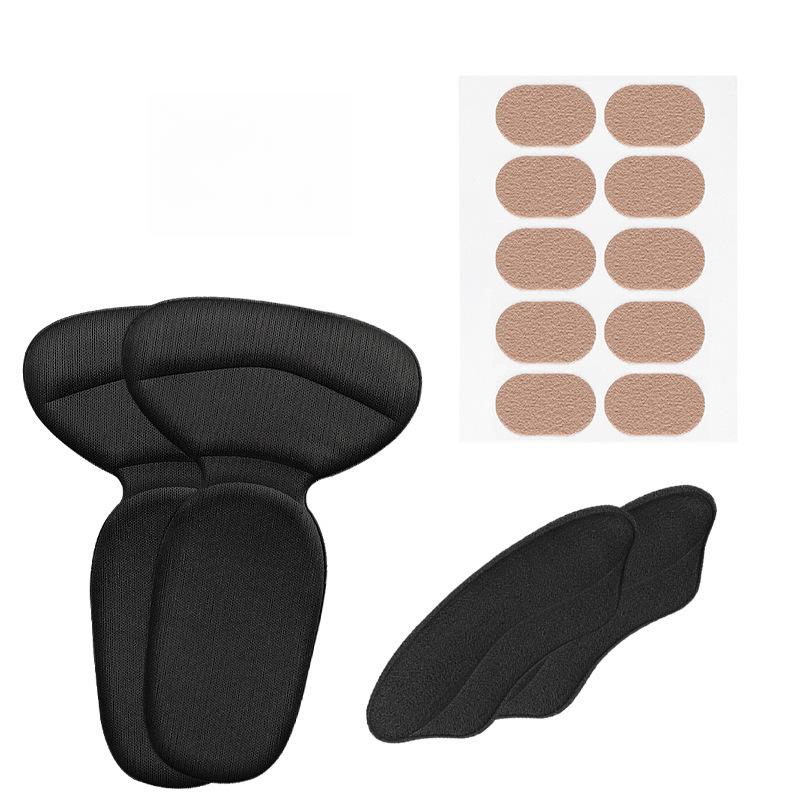 Fersenpflaster-Set High Heels Weich Verschleißschutz Anpassung und Anti-Rutsch Halbe Größe Samtstoff Multifunktional Zufälliges Pflaster
