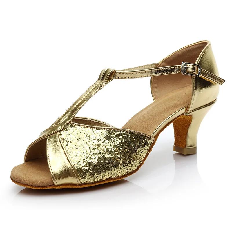 Gesellschaftstanzschuhe Damen Latein Tanzschuhe Tango Weiche Sohle Modern Jazzschuhe Mädchen Salsa Schuhe 5/7cm Übungssandalen Damen