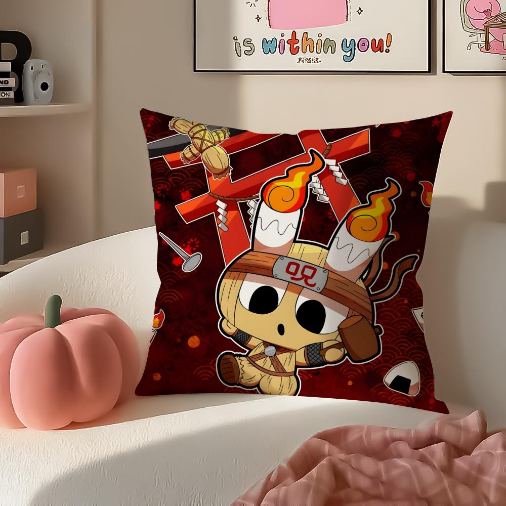 Cartoon PPepoyoS Cushion Cover Pillowcase Short Plush Invisible zipper Room Sofa Cushion Cover