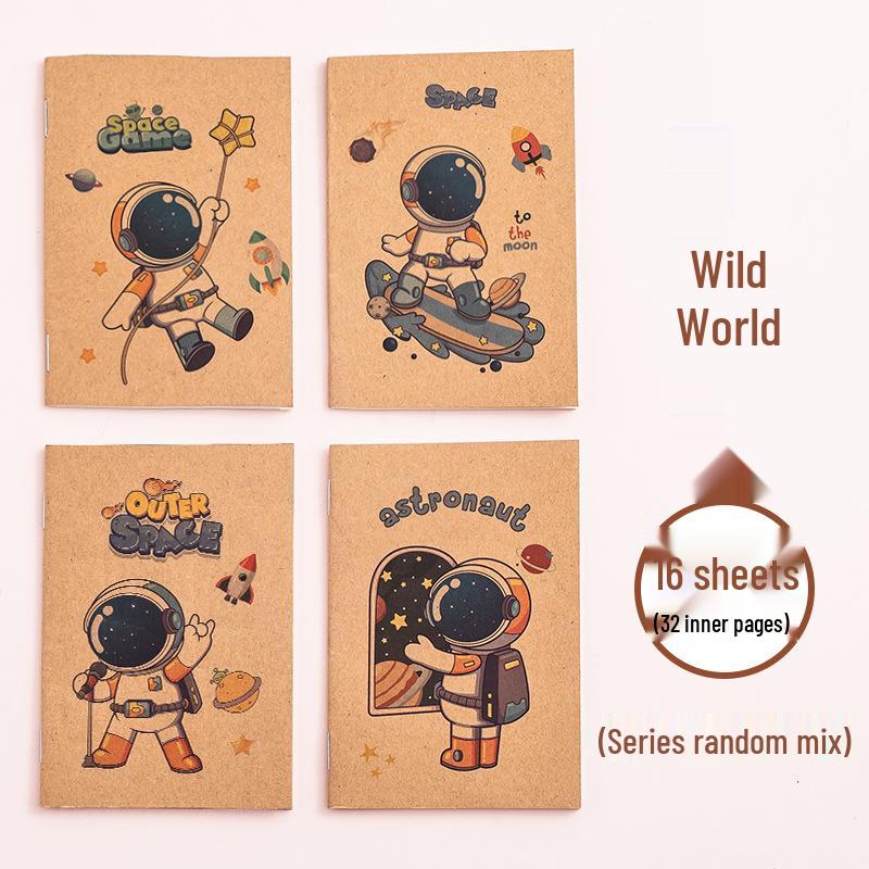 Retro Kraftpapier Taschennotizbuch: Schüler-Notizblock, Kleines Geschenk, Weiches Heft.
