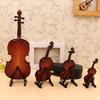 Mini Miniature Violin Model  with Stand and Case Mini Musical Instrument Ornaments