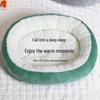 Winter Round Plush Thickened Dog Bed - Deep Sleep Warm Mat for Large Dogs