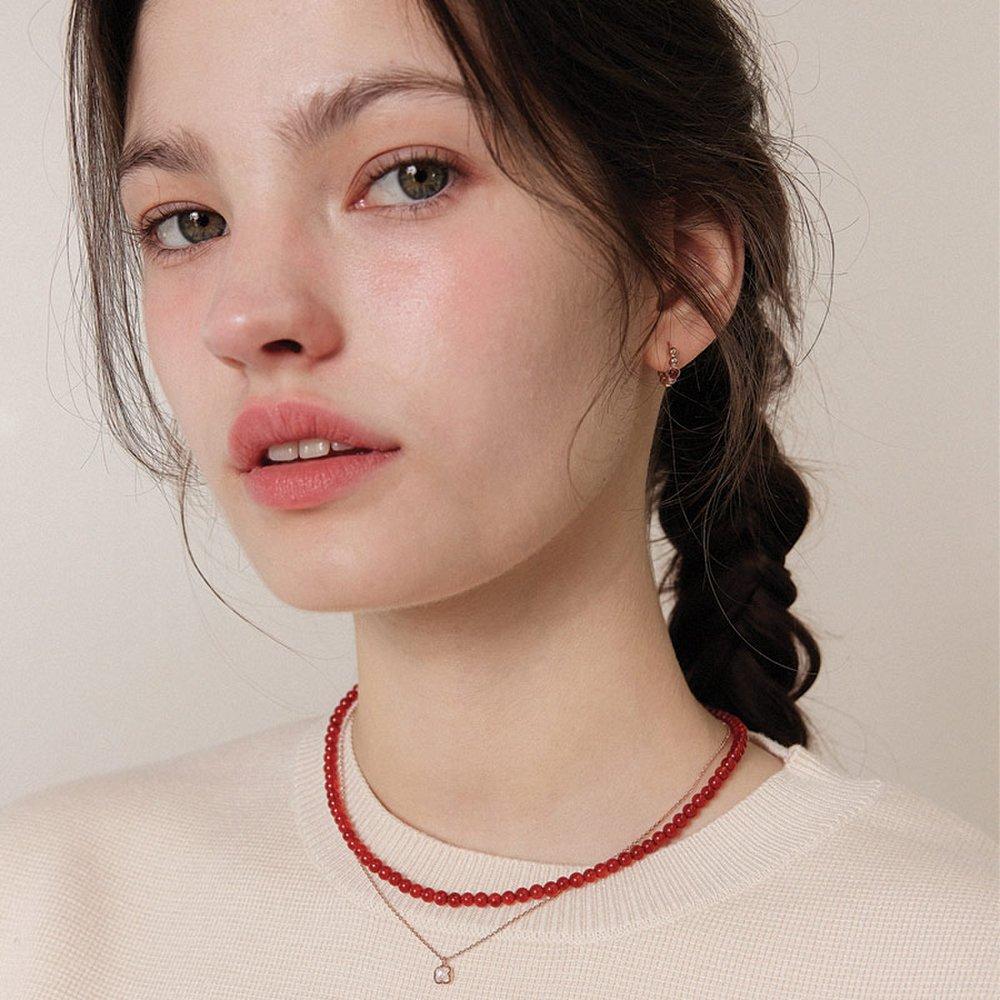 J.Lauren Red Jamano Gemstone Necklace N01197