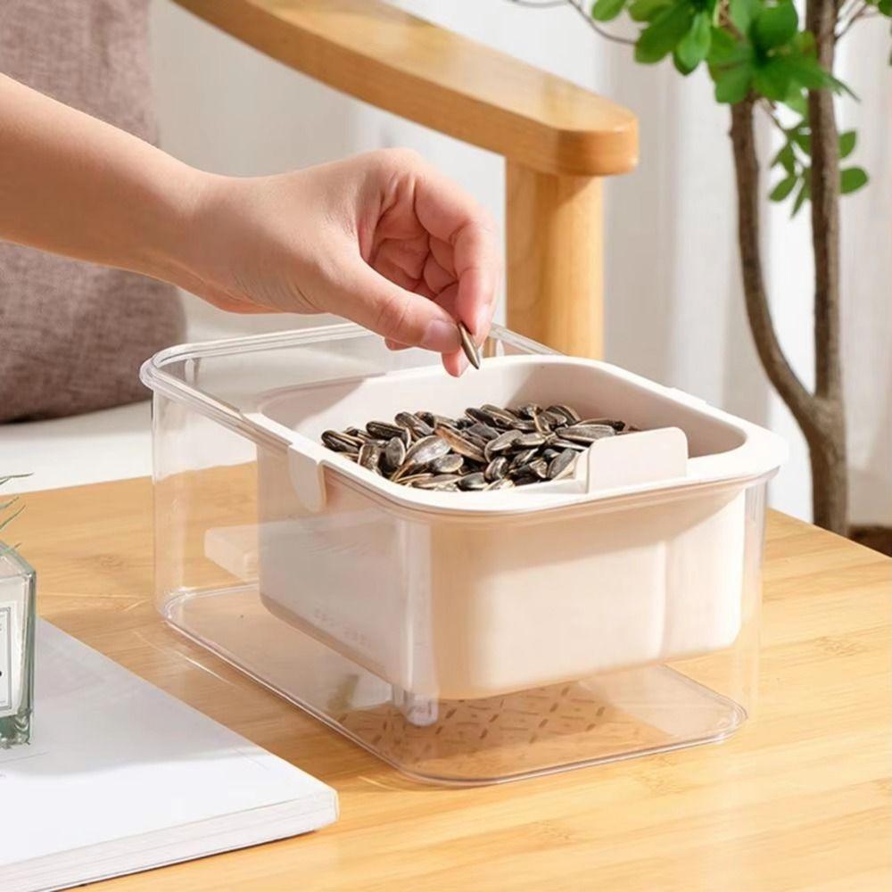 Double Layer Snack Holder Phone Holder Slot Snacks Dry Fruit Box Fruit Draining Basket Household