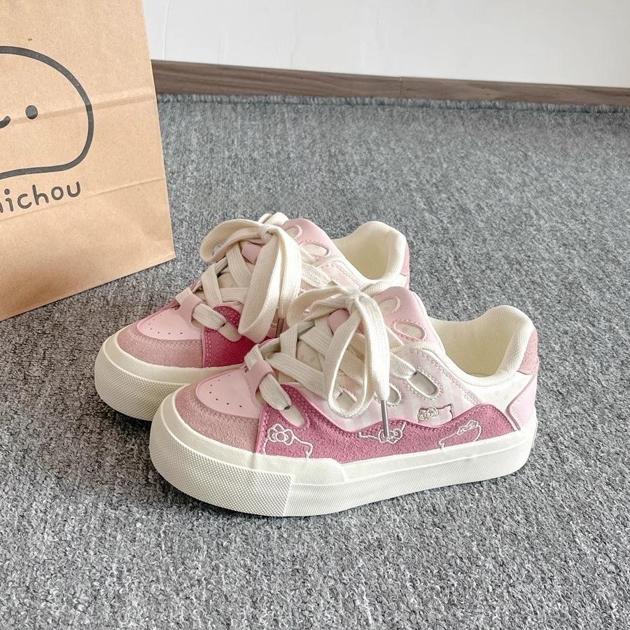 Casual board shoes women's spring and summer new versatile niche shoes platform student white shoes bread shoes