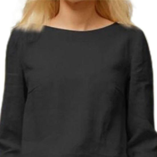 1 Set Women Outfit Solid Color Lace-up Spring Autumn Long Sleeve Round