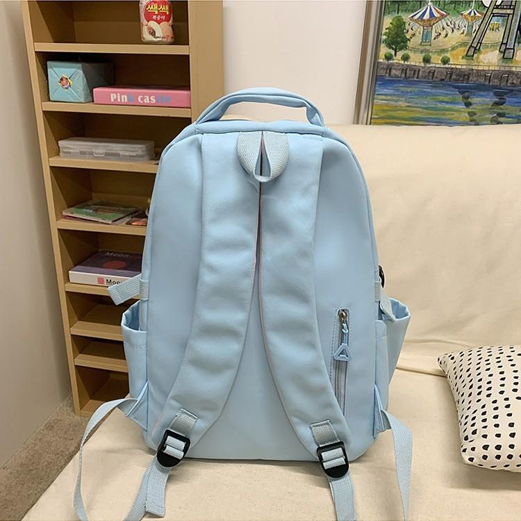 School bag new versatile high-value backpack for junior and high school students large-capacity load-reducing school bag Korean version ins cute