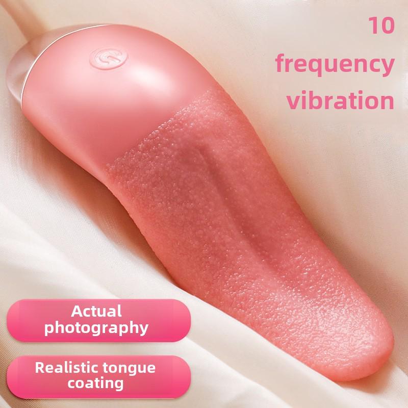 Electric Heating Silicone Tongue-Licking Vibrator for Women
