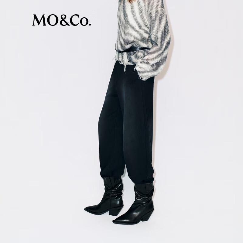 MO&Co. Women's High-Waist Straight-Leg Drawstring Pants