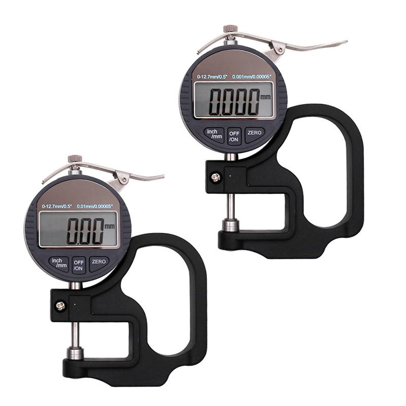 Thickness Gauge Micrometer Meter 0‑12.7mm Digital Display Measuring Tool for Paper Film Thickness Gauge Thickness Micrometer