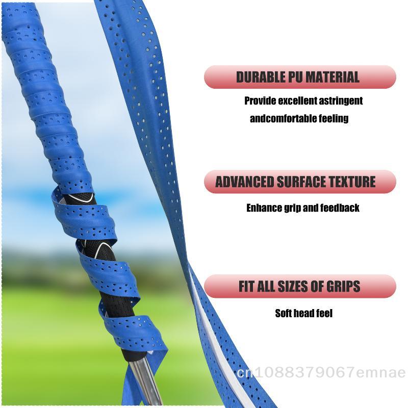 [ZYAS]Golf Club Grip Tape Non-Slip Sweatproof PU Leather Golf Grips Wrapping Tape Easy Quick Replacement, Swing Stability