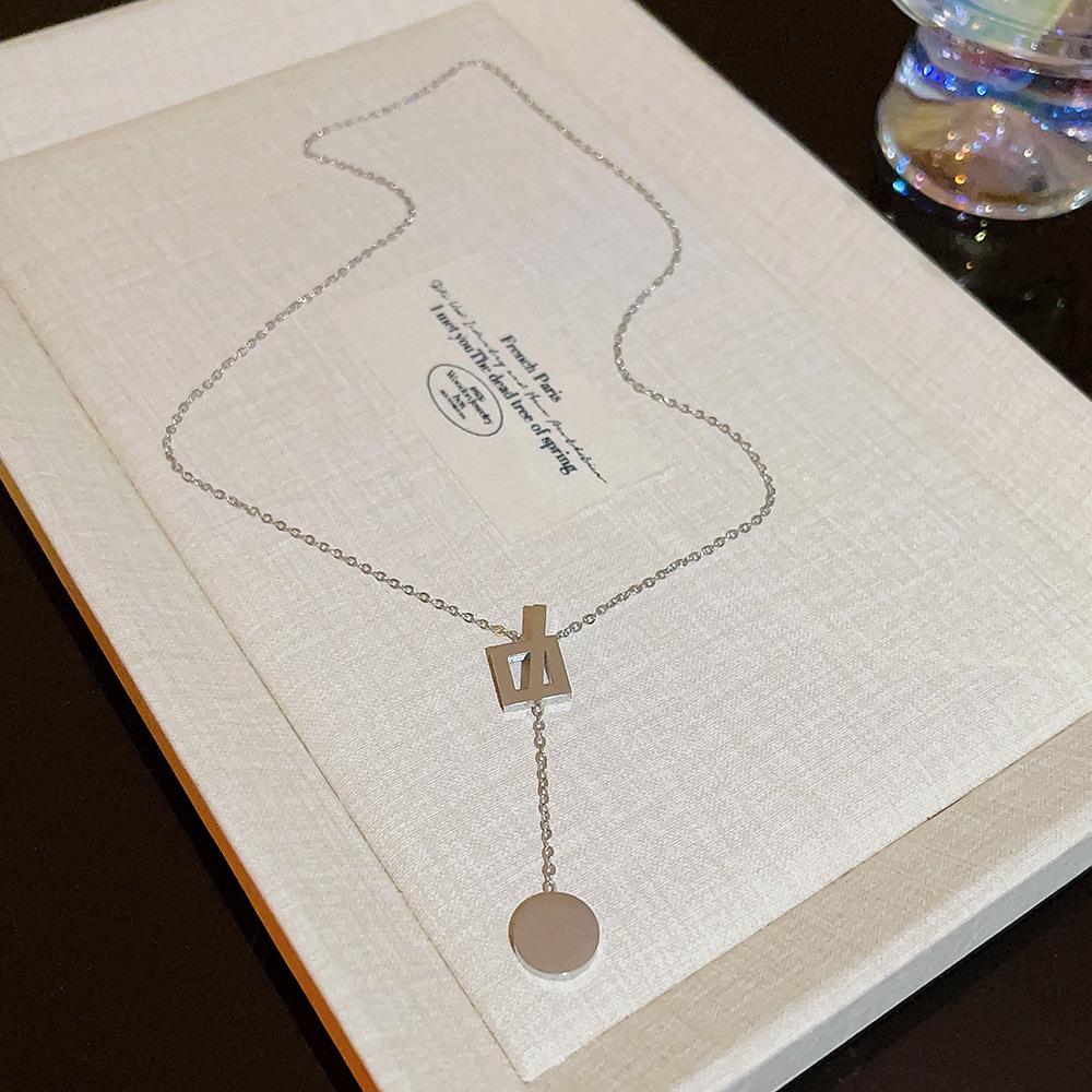 Elegant Titanium Steel Necklace: Chic, Durable, Non-Fading Design for Women