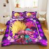 Trolls Anime Home Bedroom Comforte Nordic Polyester Material Suitable for Children and Adults 3-piece Set