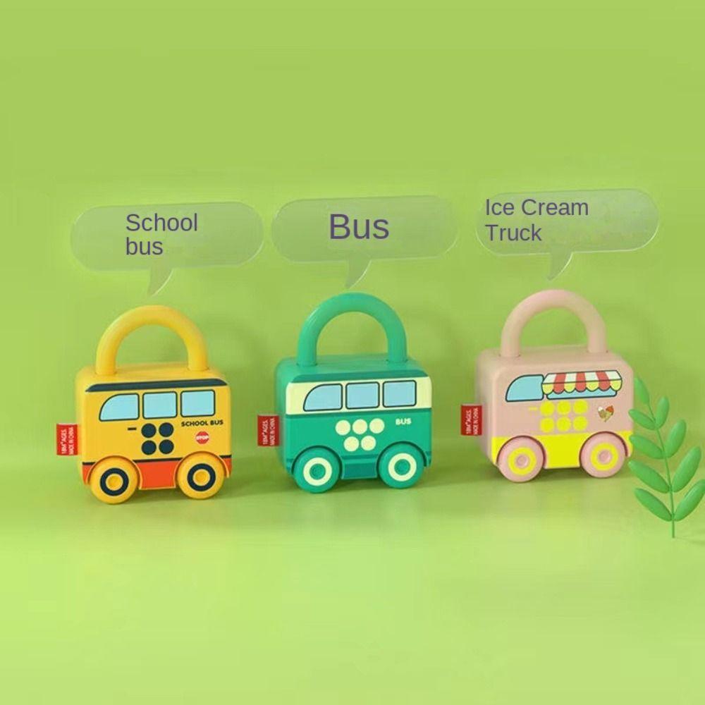 3pcs Early Educational Keys Matching Toy Number Matching Keys Car Toy Car Unlocking Game Gift