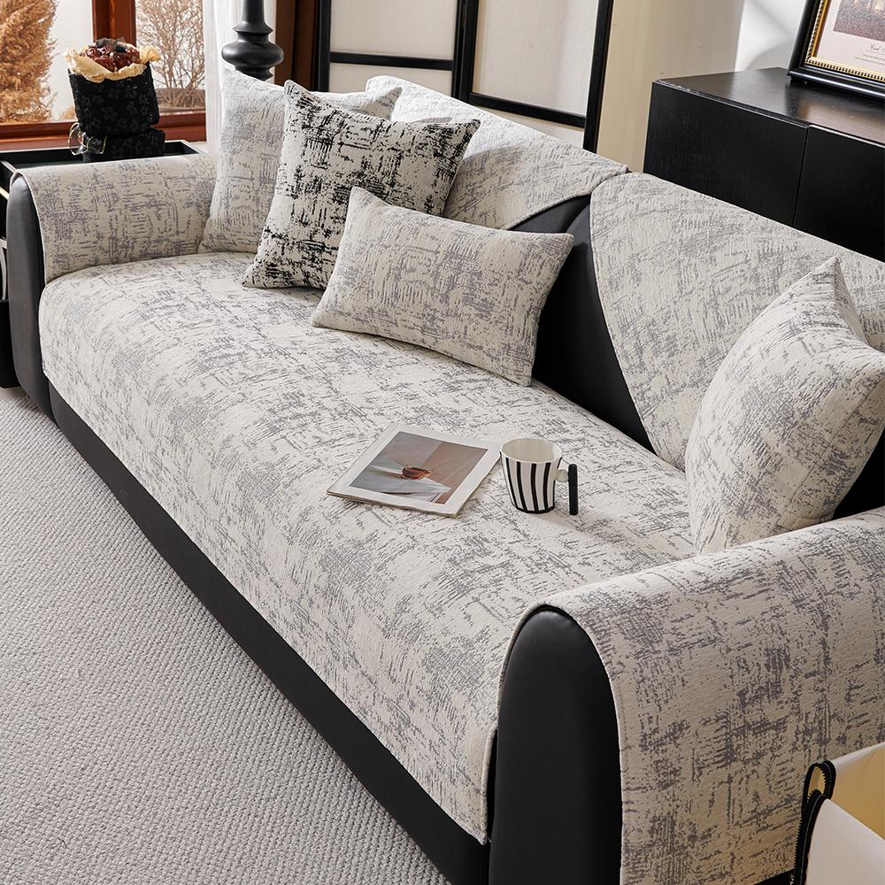 

1 шт. современная минималистская подушка для дивана из шенилла, комбинированная подушка для дивана, подходит для домашних животных 70*70cm серый