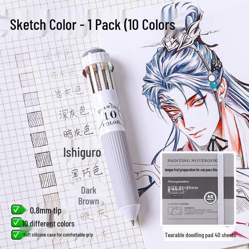 Blue Fruit Multi-Color Gel Pen Set - 30 High-Quality Stackable Press-Type Ballpoint Pens for Journaling