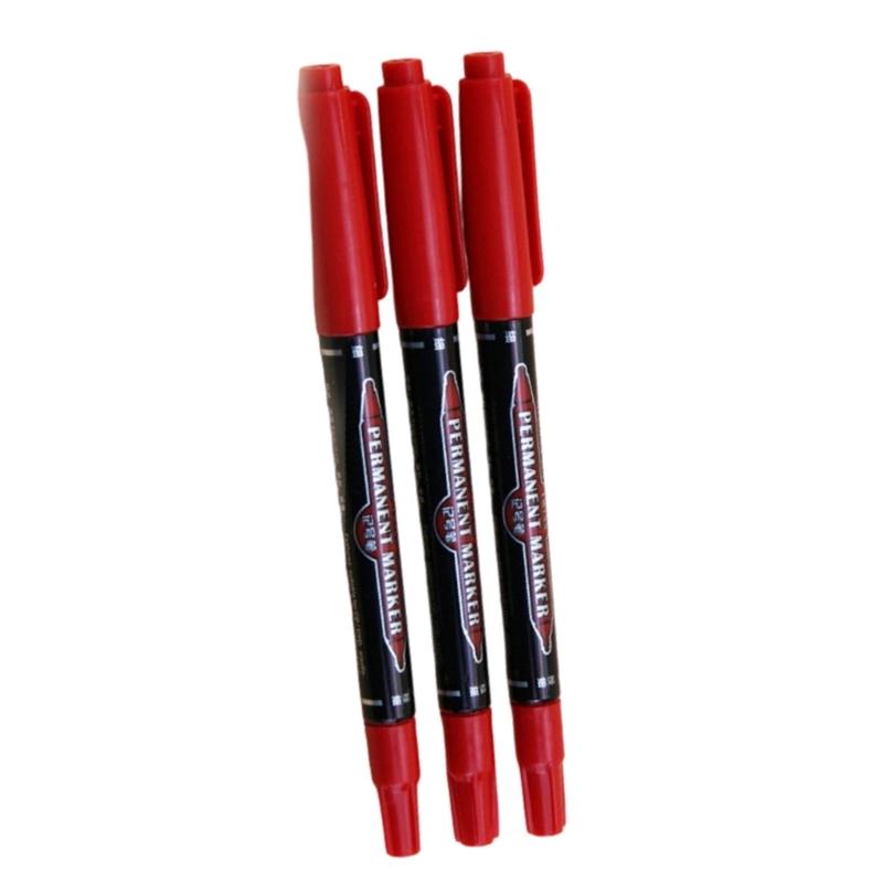 10Pcs Vehicle Service Marker Pen Double Headed Permanent Marker Waterproof Oil Based Inks For Windshield Notices