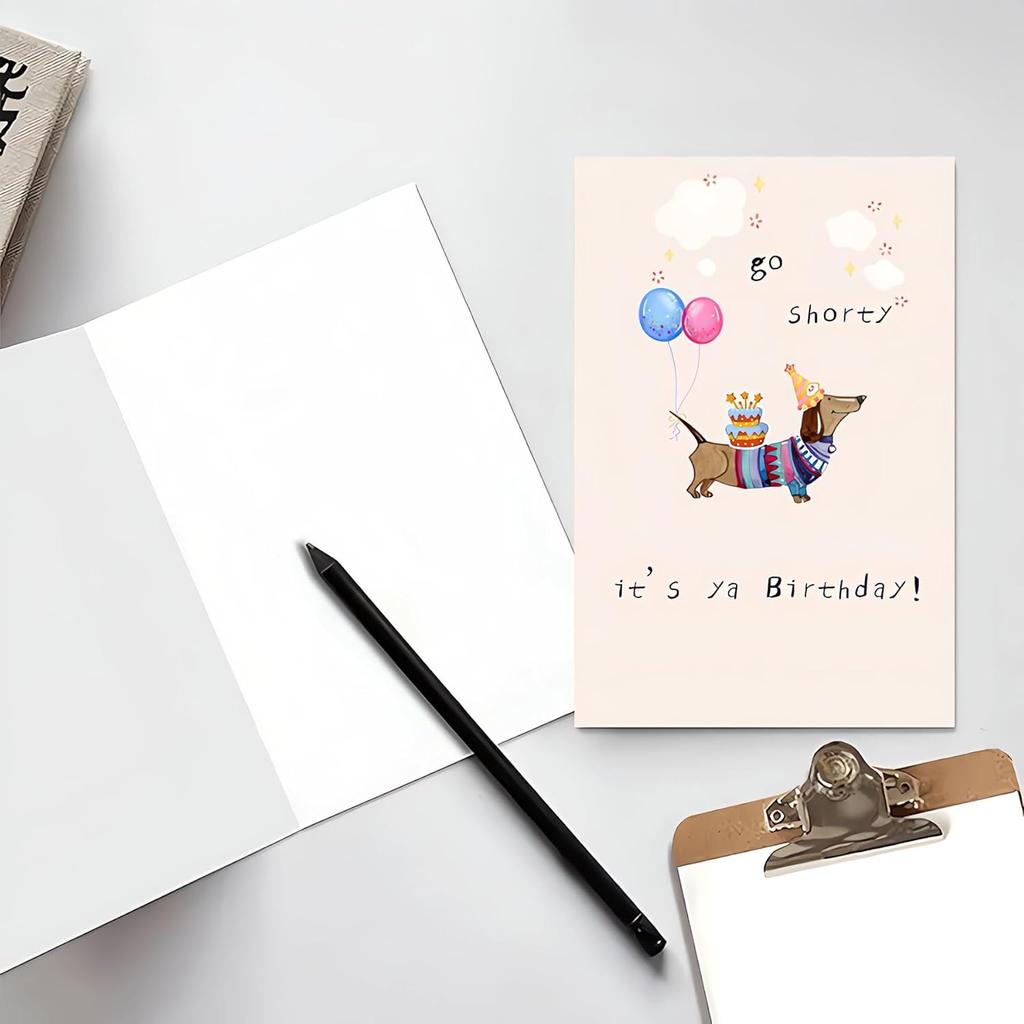 Hilarious Dachshund Birthday Card Hot Diggity Dog Funny Greeting for Him Her Cute Wiener Dog Gift for Pet Lovers Owners