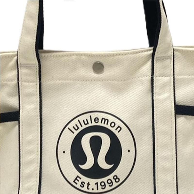 Lululemon Daily 6.5L Brand Logo Canvas Tote Bag Unisex tote bags Natural LU9BXWS-NAT/BLK