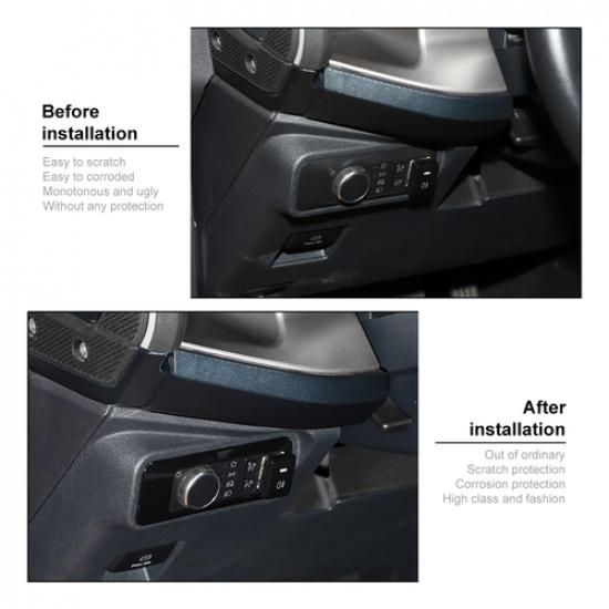 Interior Head Light Switch Cover Blakc Accessories for Ford Bronco -2025+