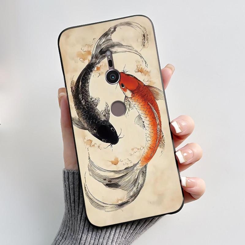 Trendy Milk Tea Rabbit Printed Case For Sony Xperia XZ2/SO-03K Black Case For Sony Xperia XZ3/SO-01L Anti-scratch Soft Shell