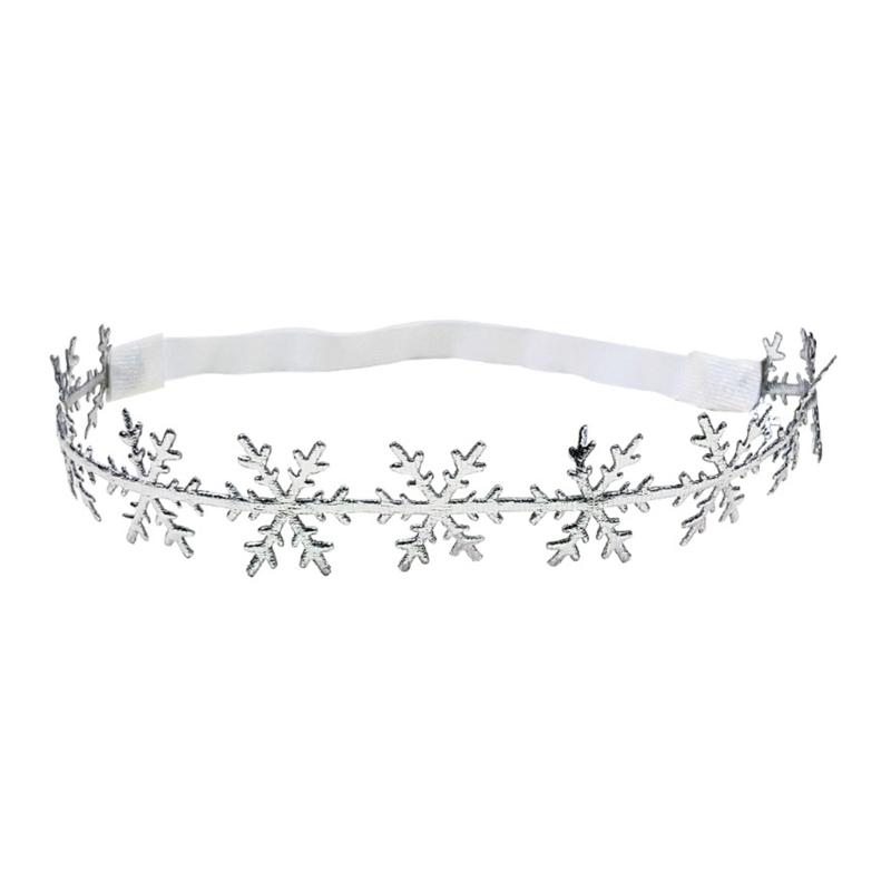 Cute Christmas Headbands with Snowflakes Pattern Trendy Elastic Headdress Lovely Hair Accessories for Baby Girls Gift