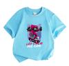 Kids Boys Girls 100% Cotton Crew Neck Short Sleeve T-Shirt, Cool Game Mask Character Skateboard Print Casual Tees, Let's Play The Game Pattern Soft Su