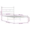 VidaXL Metal Bed Frames Without Mattress Sonoma Oak 80x200 Cm 4017093