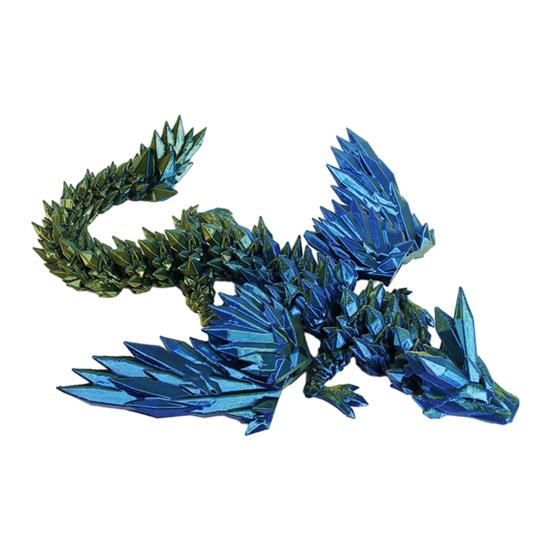 

3D-печатная фигурка летающего дракона с подвижными суставами, китайская фигурка дракона, шарнирная модель крылатого дракона, игрушка-фиджет, настольное украшение, орнамент 20cm