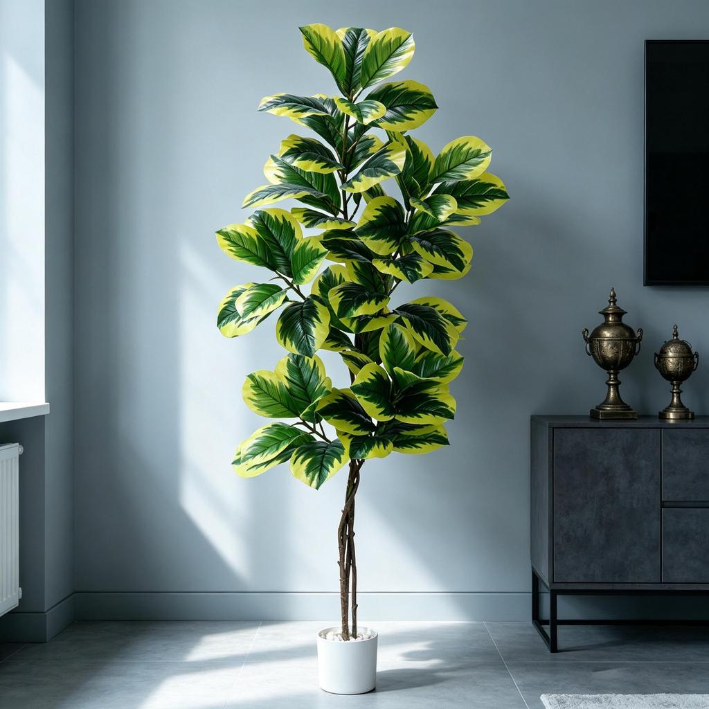 Goldene Ficus-Gel-beschichtete Kunstbaumäste für Blumenarrangements und Landschaftsdekoration