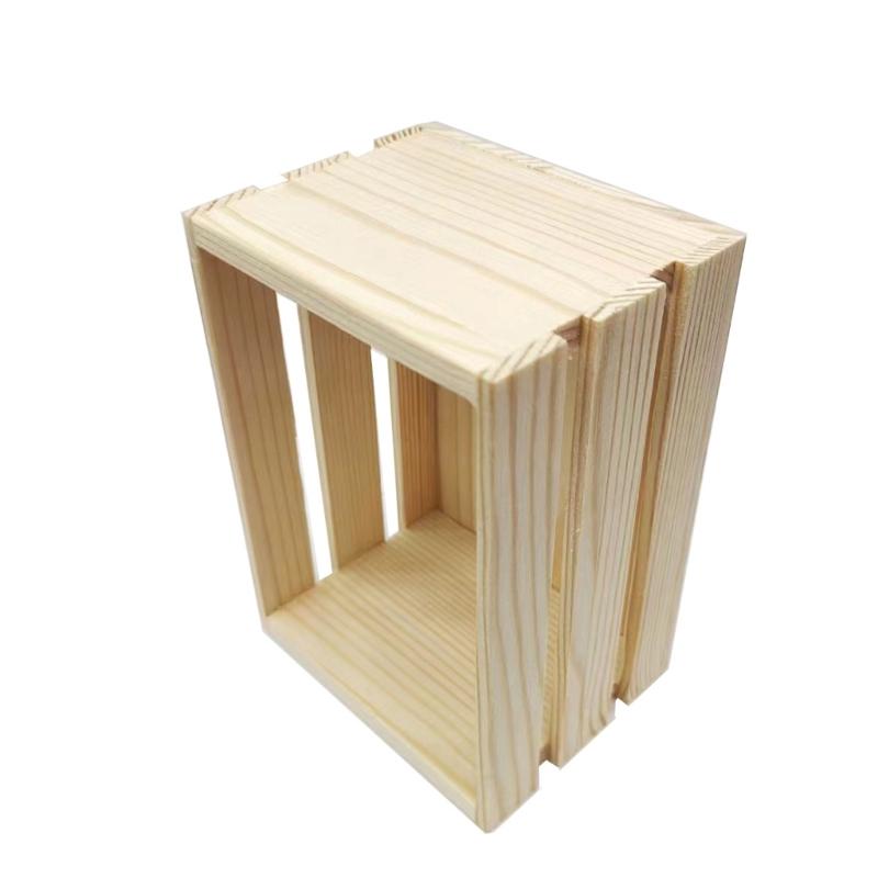 Miniature Wooden Nesting Boxes Set of 3 Size Rural Pine Storage Containers Box For Home Kitchen Bedroom Office Use