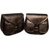 Leather Motorcycle Saddle Luggage Bag Saddlebag Goat Sportster Large New Pannier