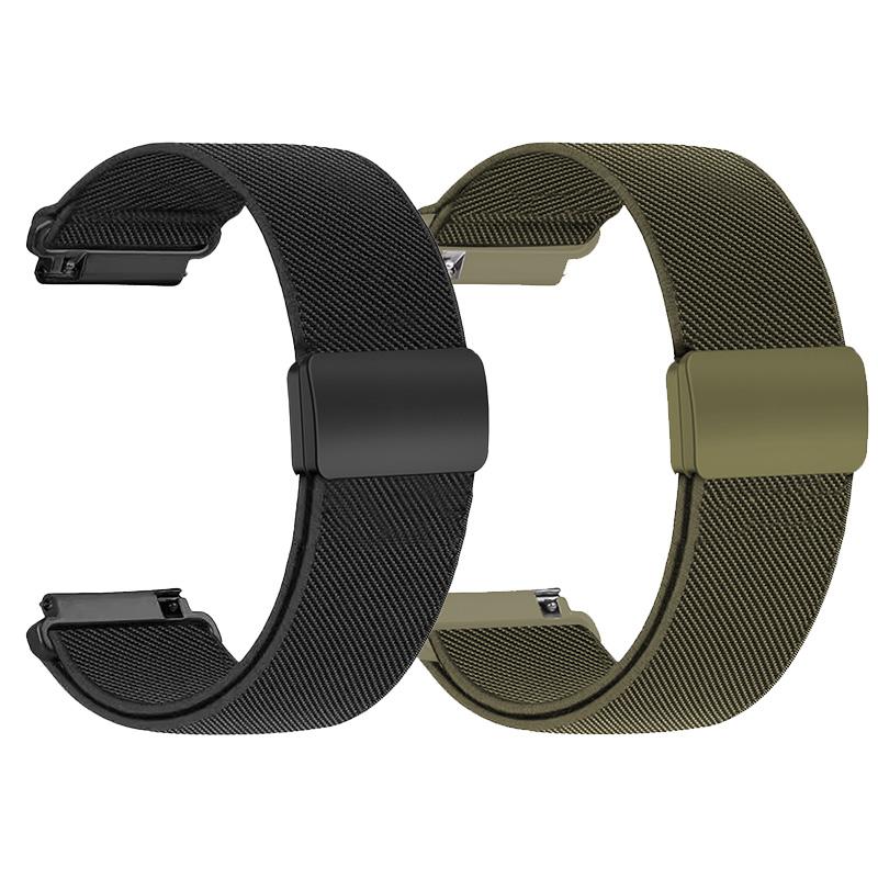 1-2PCS 20/22mm Magnetic strap for Samsung Galaxy Watch 7 6 5 4 40/44mm 6Classic 47mm Nylon Loop band for Huawei Watch GT5 Pro 4