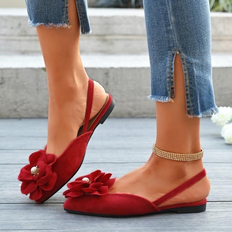 Fashion 2025 Summer Closed Toe Women's Sandals Fashion Floral New Daily Light Comfortable Plus Size Best Seller Flat Sandals Zapatos