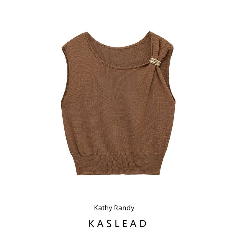 Kaslead New Women Clothes Western Style Fashion Accessories Decorative Simple Knitted Top 5536058