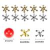 11pcs/set with Red Rubber Bouncy Balls Metal Jacks Metal Jacks and Ball Game  Christmas Gifts