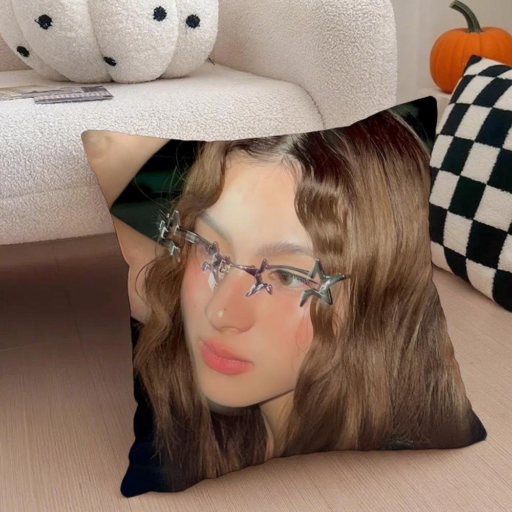 Beautiful Actress CChanikarn Tangkabodee Cushion Cover Throw Pillow Cover Hidden Button Durable Polyester Chair Cushion