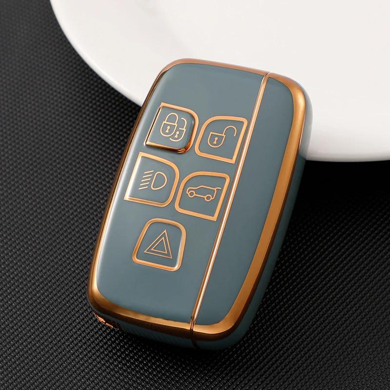 For Land Rover Range Rover Sport Discovery 3 4 Elander 2 Evoque TPU Car Key Case Cover Holder Shell Fob Accessories